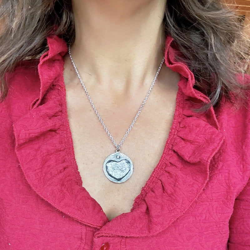 Kulatý amulet Srdce větší